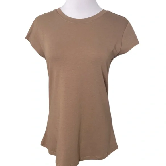 Universal Standard Ashley Cap Sleeve Pima Cotton Modal Casual Crew Neck Tee - Picture 1 of 7